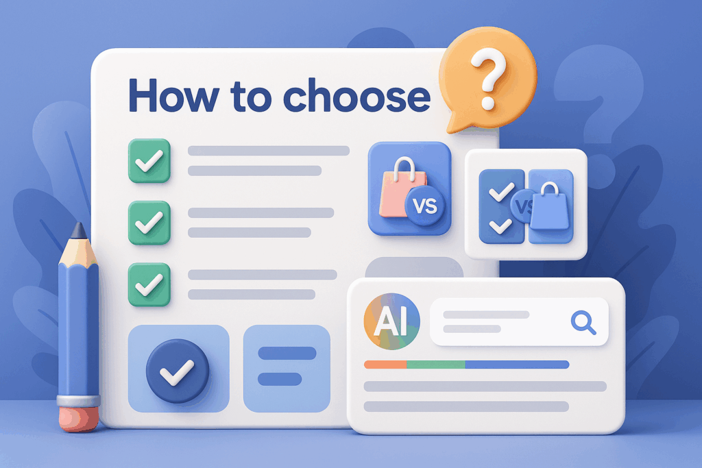 Illustration of Google AI evaluating product queries
