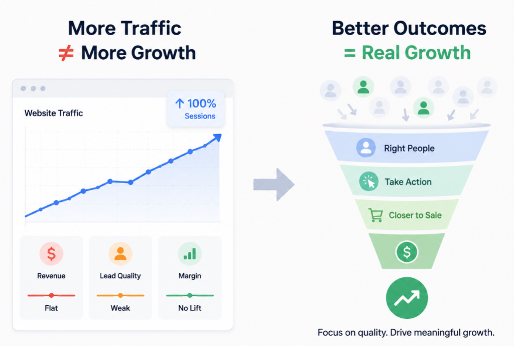 More Traffic Does Not Always Mean Business Growth
