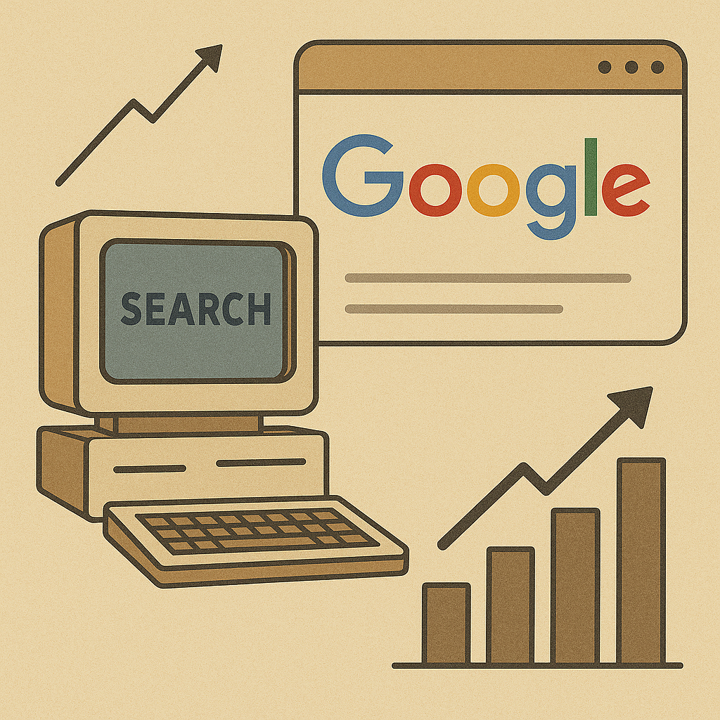 google开始在搜索引擎市场占据领导地位