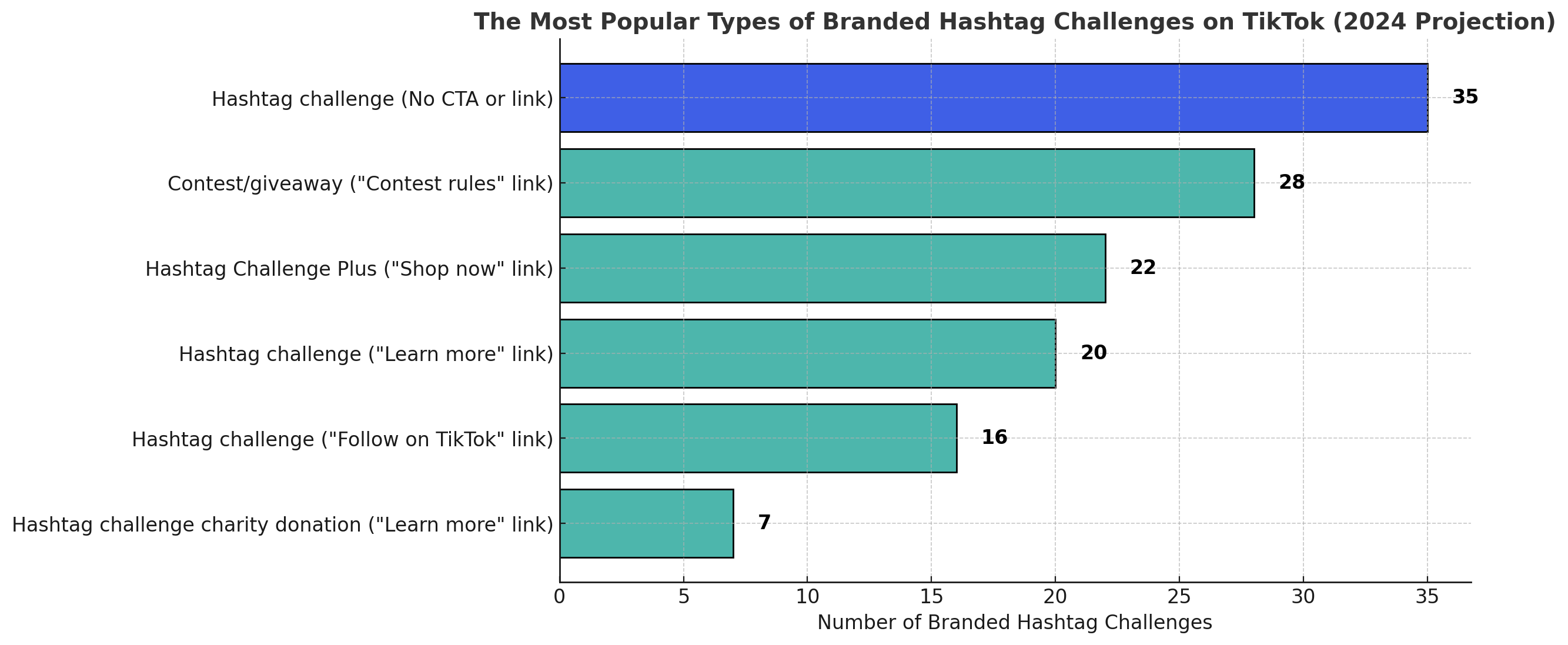 2024 TikTok Branded Hashtag Challenges