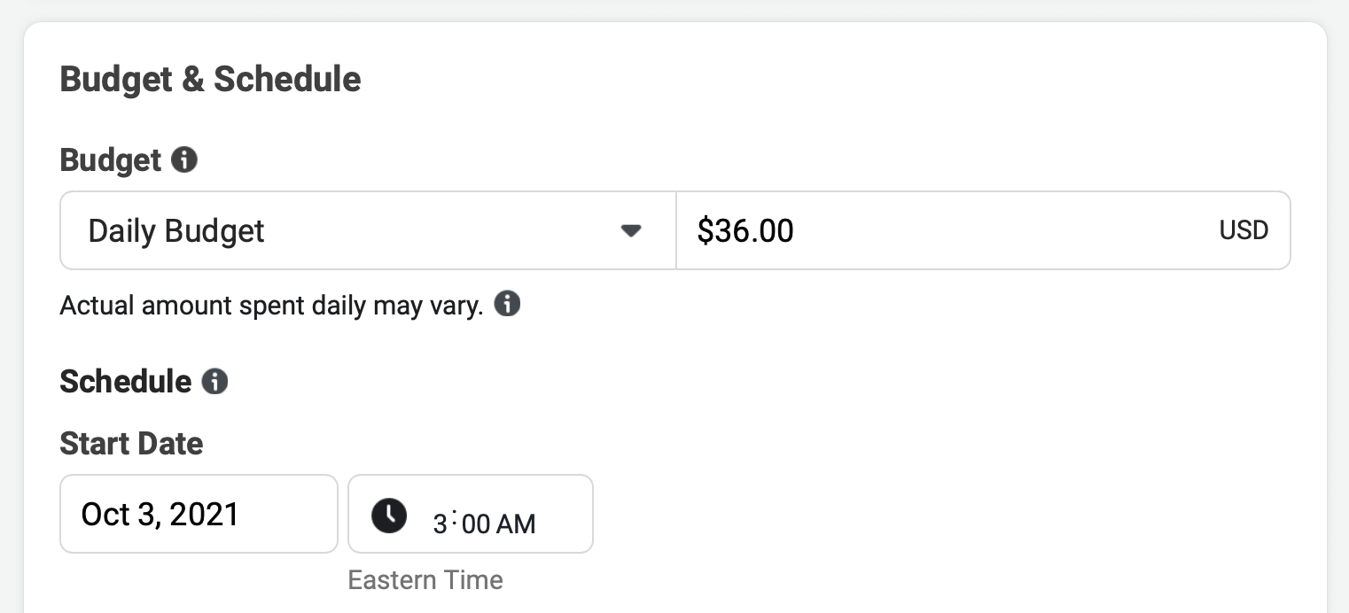 Adjust Facebook Budget 