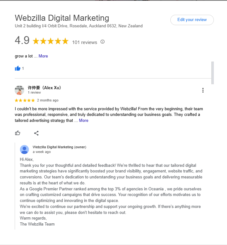 webzilla google reviews