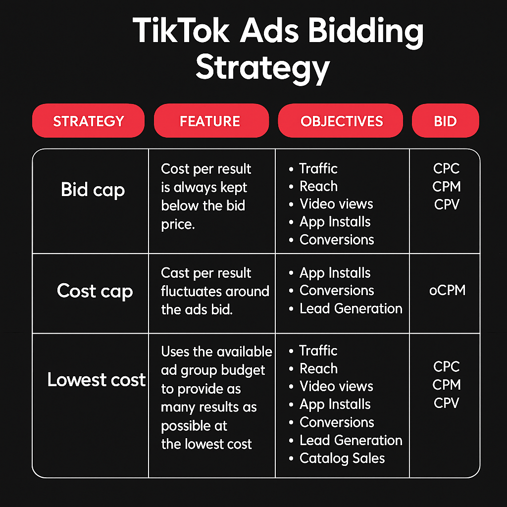 tiktok ads bidding strategy