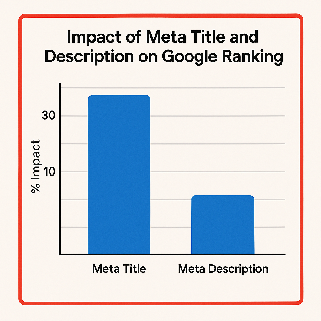 how many percent that meta title and description impact google ranking