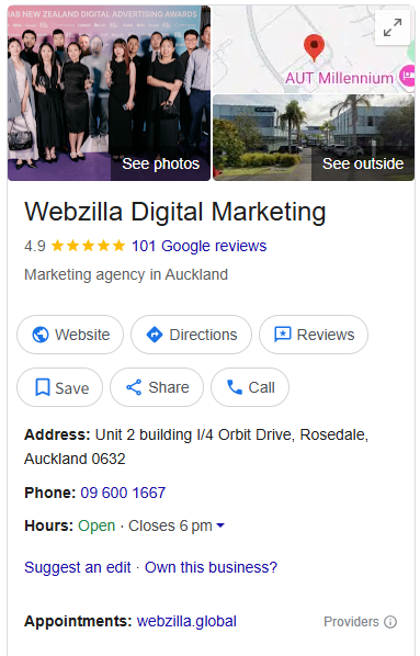 webzilla google map information