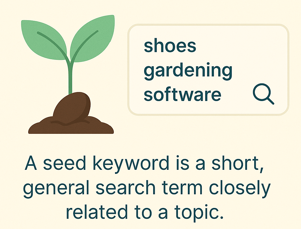 In one image explain what is seed keywords