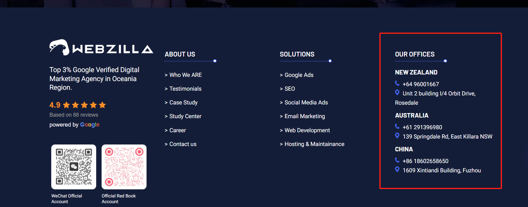 google address connect in website example