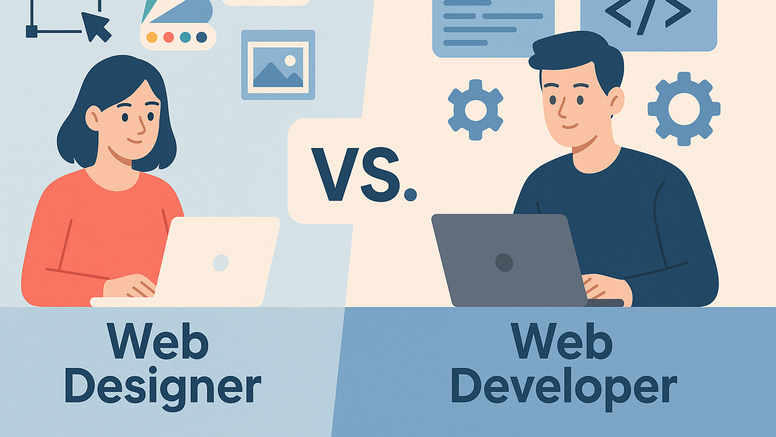 Web Designer vs. Web Developer Banner Image