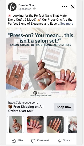 Instagram Carousel ads example
